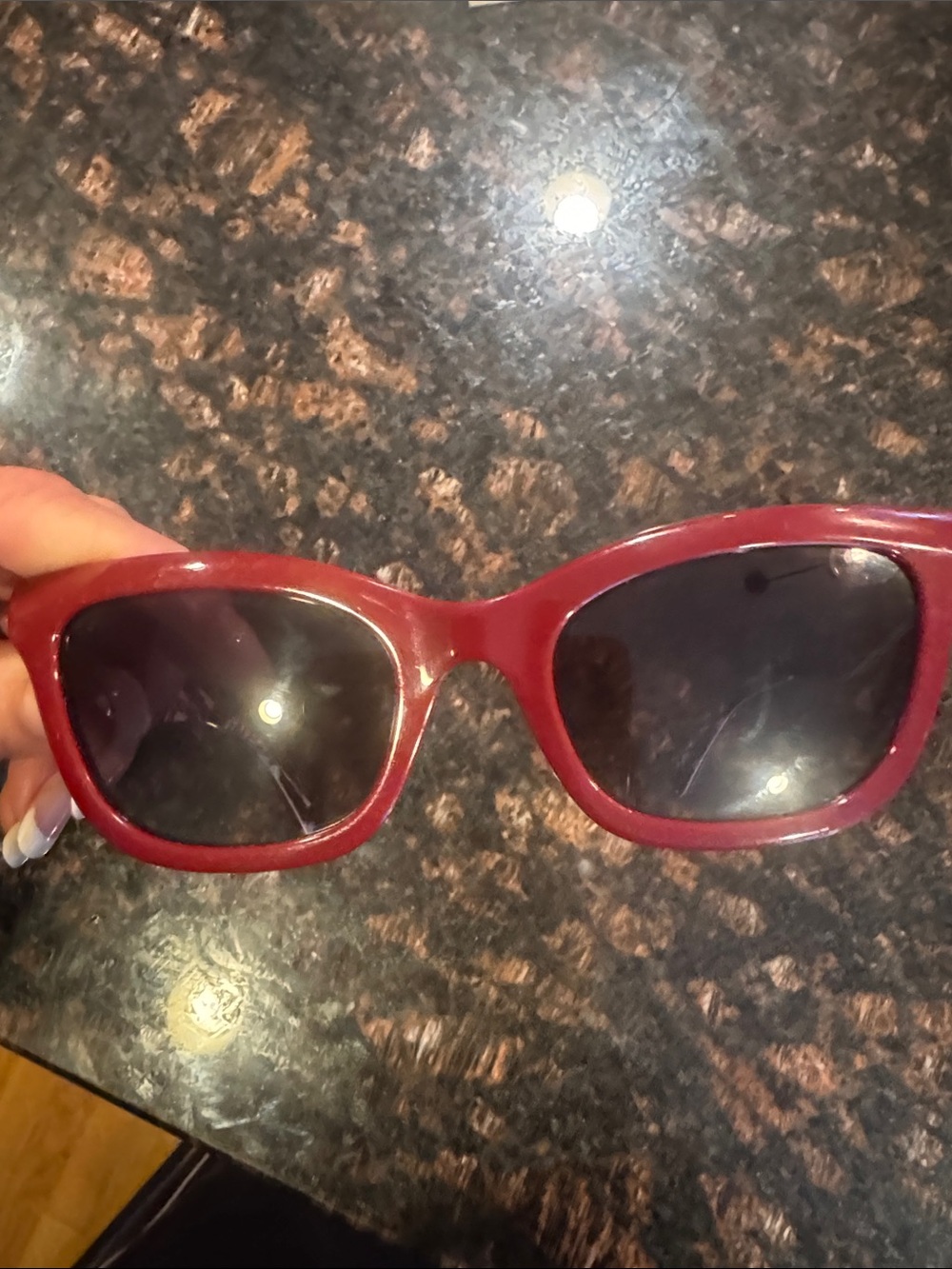 Zadig & Voltaire Red Sunglasses with Butterfly Accent